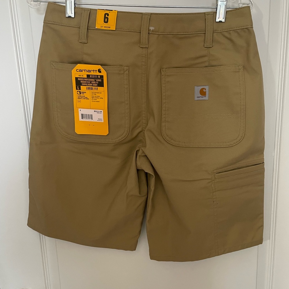 Carhartt women’s  rugged professional rugged flex loose fit canvas work shorts